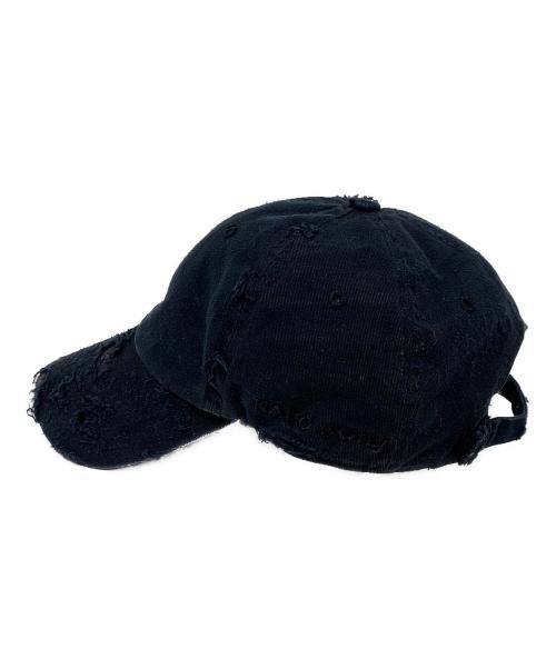KALO SOIL（カロソイル）KALO SOIL (カロソイル) ダメージ加工キャップ DISTRE SSED CAP（ディストレスト キャップ） 帽子 ブラック サイズ:実寸サイズにてご確認ください。の古着・服飾アイテム