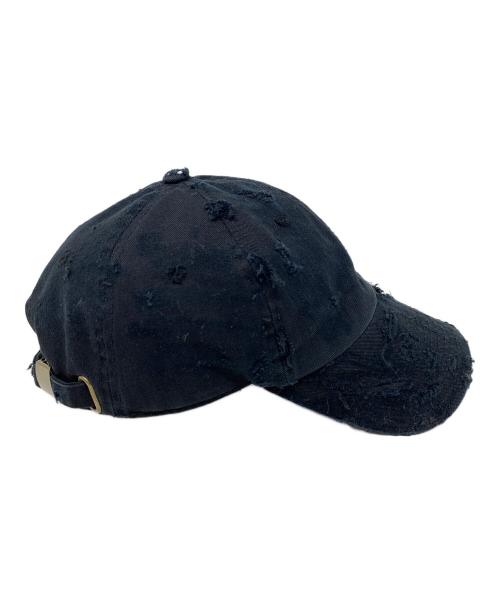 KALO SOIL（カロソイル）KALO SOIL (カロソイル) ダメージ加工キャップ DISTRE SSED CAP（ディストレスト キャップ） 帽子 ブラック サイズ:実寸サイズにてご確認ください。の古着・服飾アイテム