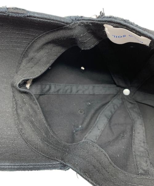 KALO SOIL（カロソイル）KALO SOIL (カロソイル) ダメージ加工キャップ DISTRE SSED CAP（ディストレスト キャップ） 帽子 ブラック サイズ:実寸サイズにてご確認ください。の古着・服飾アイテム