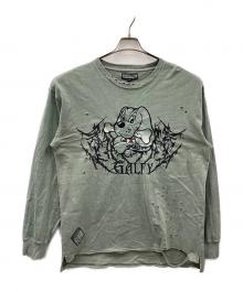 GALFY（ガルフィー）の古着「ダメージカットソー 染め染めわんちゃんボロボロンTee」｜グリーン