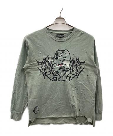 中古・古着通販】GALFY (ガルフィー) ダメージカットソー 染め染めわん