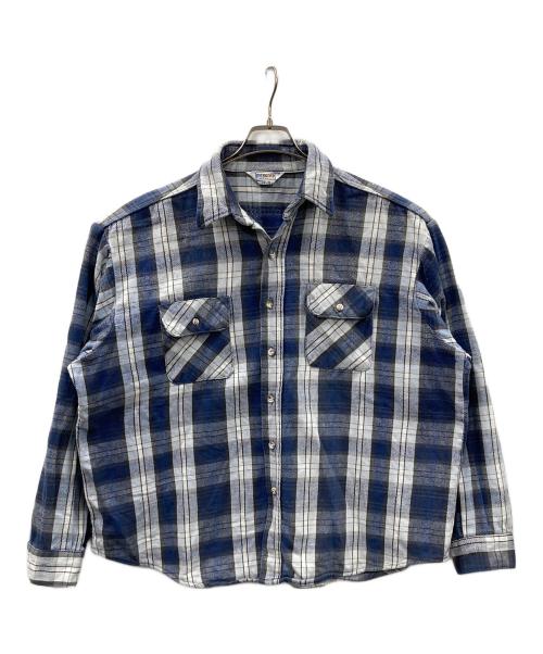 FIVE BROTHER（ファイブブラザー）FIVE BROTHER (ファイブブラザー) ヴィンテージネルシャツ ブルー×ホワイト サイズ:2XLの古着・服飾アイテム