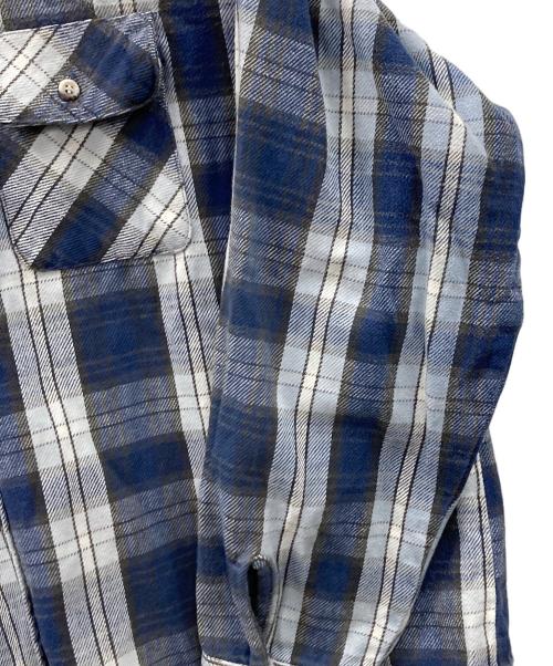FIVE BROTHER（ファイブブラザー）FIVE BROTHER (ファイブブラザー) ヴィンテージネルシャツ ブルー×ホワイト サイズ:2XLの古着・服飾アイテム