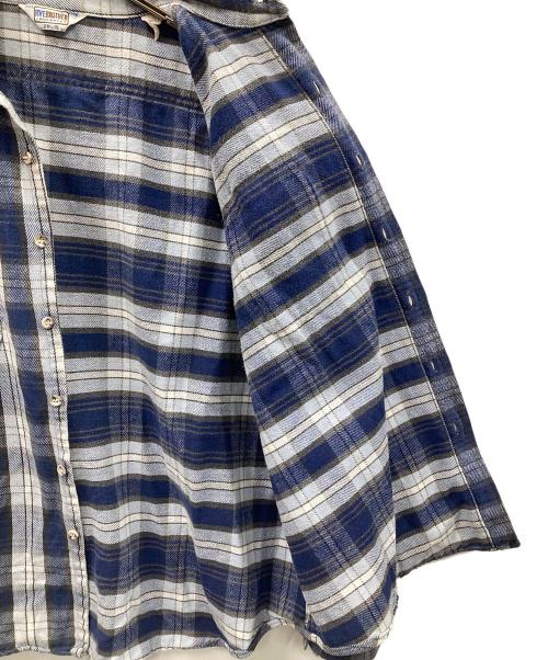 FIVE BROTHER（ファイブブラザー）FIVE BROTHER (ファイブブラザー) ヴィンテージネルシャツ ブルー×ホワイト サイズ:2XLの古着・服飾アイテム