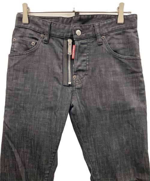 DSQUARED2（ディースクエアード）DSQUARED2 (ディースクエアード) スキニーデニムパンツ ブラック サイズ:42の古着・服飾アイテム
