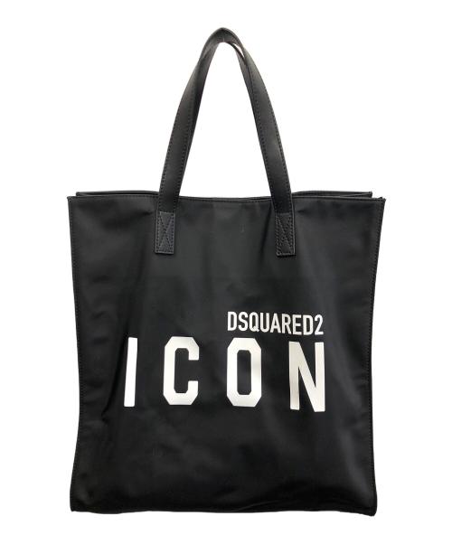 DSQUARED2（ディースクエアード）DSQUARED2 (ディースクエアード) 2WAYバッグ トートバッグ ショルダーバッグ 	ICON（アイコン） ブラック サイズ:実寸サイズにてご確認くださいの古着・服飾アイテム