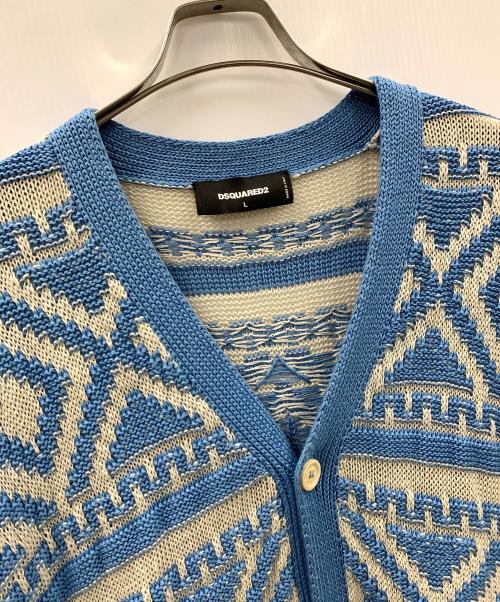 DSQUARED2（ディースクエアード）DSQUARED2 (ディースクエアード) ニットベスト ブルー サイズ:Lの古着・服飾アイテム