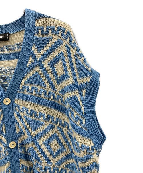 DSQUARED2（ディースクエアード）DSQUARED2 (ディースクエアード) ニットベスト ブルー サイズ:Lの古着・服飾アイテム