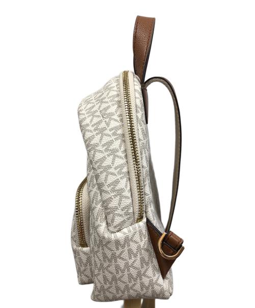 MICHAEL KORS（マイケル・コース）MICHAEL KORS (マイケル・コース) リュック ERIN（エリン）シグネチャー スモール コンバーチブル アイボリー サイズ:実寸サイズにてご確認くださいの古着・服飾アイテム