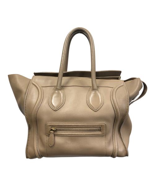 CELINE（セリーヌ）CELINE (セリーヌ) ハンドバッグ Luggage Mini Shopper（ラゲッジ ミニ ショッパー） キャメル サイズ:実寸サイズにてご確認くださいの古着・服飾アイテム