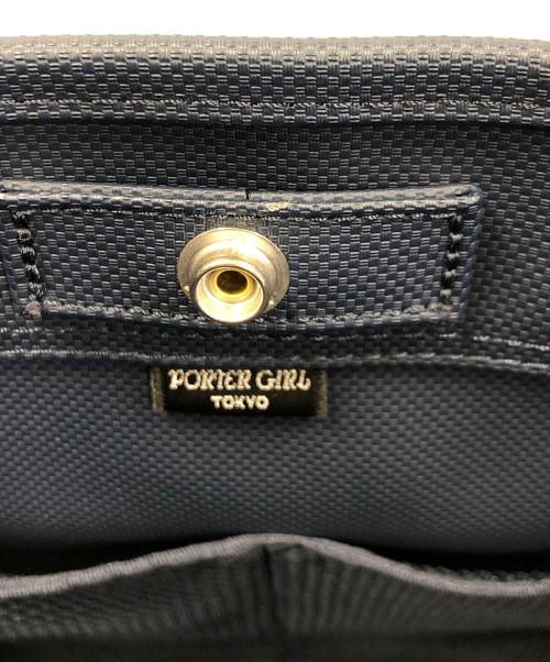 PORTER GIRL（ポーターガール）PORTER GIRL (ポーターガール) BOYFRIEND TOTE TOTE BAG(L)（ボーイフレンド トート トート バッグ エル） ネイビー サイズ:実寸サイズにてご確認くださいの古着・服飾アイテム