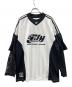 adidas（アディダス）の古着「ジャージ ロングスリーブ レース ジャージ」｜ホワイト×ブラック