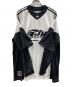 中古・古着 adidas (アディダス) ジャージ ロングスリーブ レース ジャージ ホワイト×ブラック サイズ:2XL：7000円
