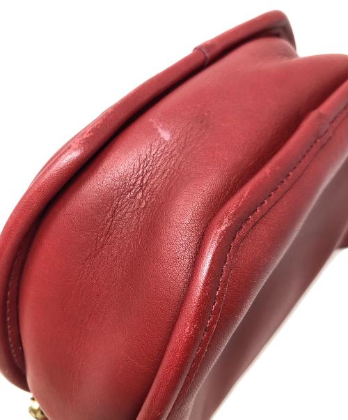 COACH（コーチ）COACH (コーチ) レザーショルダーバッグ Chester Bag（チェスター バッグ） レッド サイズ:実寸サイズにてご確認くださいの古着・服飾アイテム