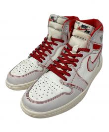 NIKE（ナイキ）の古着「スニーカー AIR JORDAN 1 RETRO HIGH OG（エアジョーダン1 レトロ ハイ OG）」｜ホワイト×レッド
