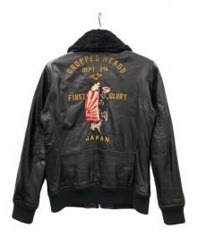 CROPPED HEADS（クロップドヘッズ）の古着「ライダースジャケット」｜ブラック