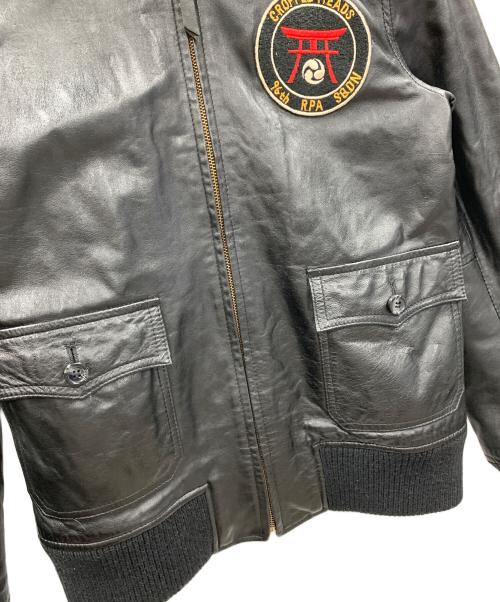 CROPPED HEADS（クロップドヘッズ）CROPPED HEADS (クロップドヘッズ) ライダースジャケット ブラック サイズ:Lの古着・服飾アイテム