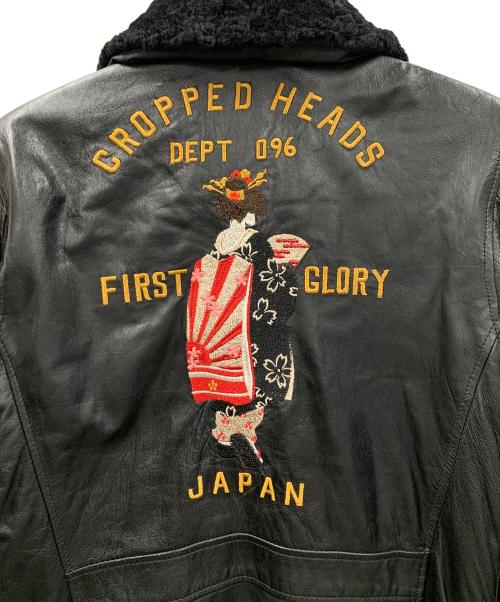 CROPPED HEADS（クロップドヘッズ）CROPPED HEADS (クロップドヘッズ) ライダースジャケット ブラック サイズ:Lの古着・服飾アイテム