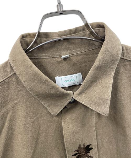 canda（シーアンドエー）canda (シーアンドエー) 長袖シャツ チロリアンシャツ ブラウン サイズ:XLの古着・服飾アイテム