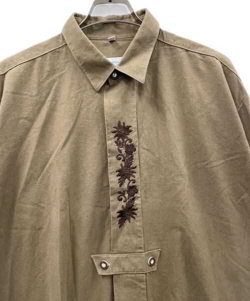 canda（シーアンドエー）canda (シーアンドエー) 長袖シャツ チロリアンシャツ ブラウン サイズ:XLの古着・服飾アイテム