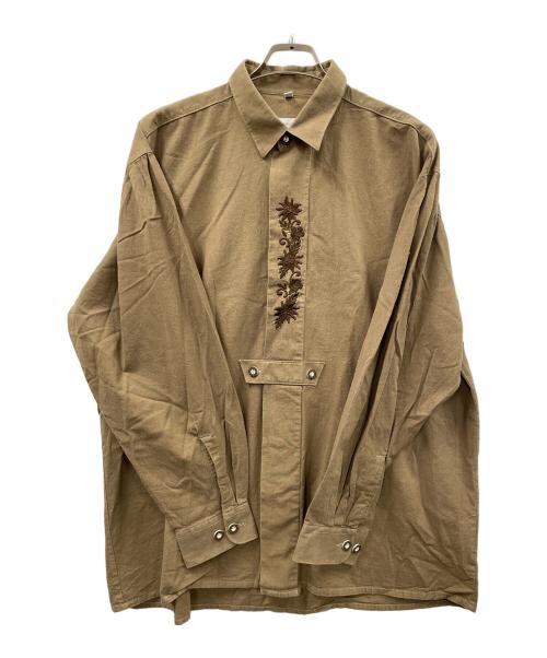canda（シーアンドエー）canda (シーアンドエー) 長袖シャツ チロリアンシャツ ブラウン サイズ:XLの古着・服飾アイテム