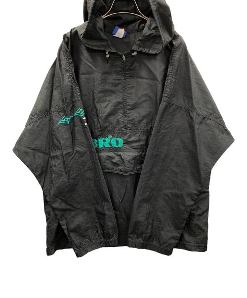UMBRO（アンブロ）UMBRO (アンブロ) ナイロンジャケット アノラックパーカー ブラック サイズ:Lの古着・服飾アイテム