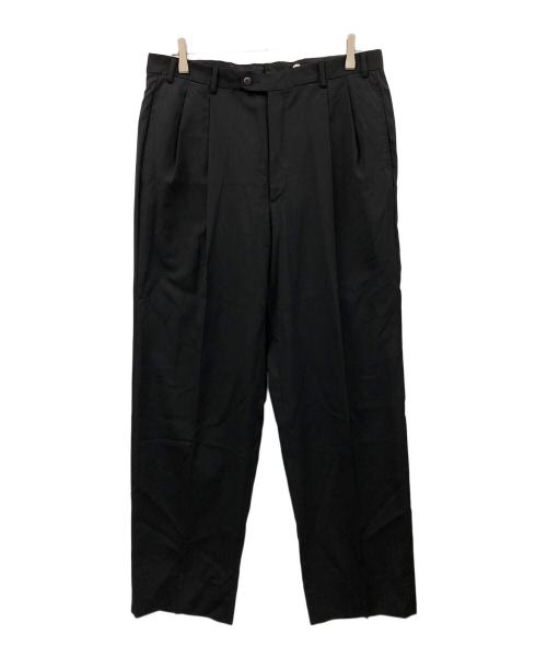 ERMENEGILDO ZEGNA（エルメネジルド・ゼニア）ERMENEGILDO ZEGNA (エルメネジルド・ゼニア) タックパンツ ブラック サイズ:実寸サイズにてご確認ください。の古着・服飾アイテム