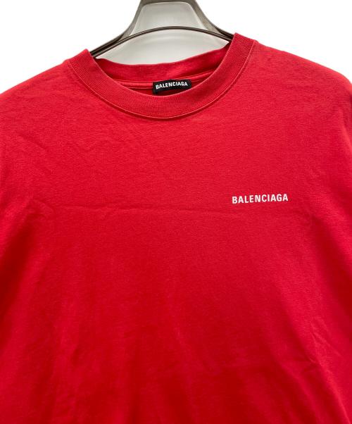 BALENCIAGA（バレンシアガ）BALENCIAGA (バレンシアガ) 半袖カットソー レッド サイズ:Mの古着・服飾アイテム