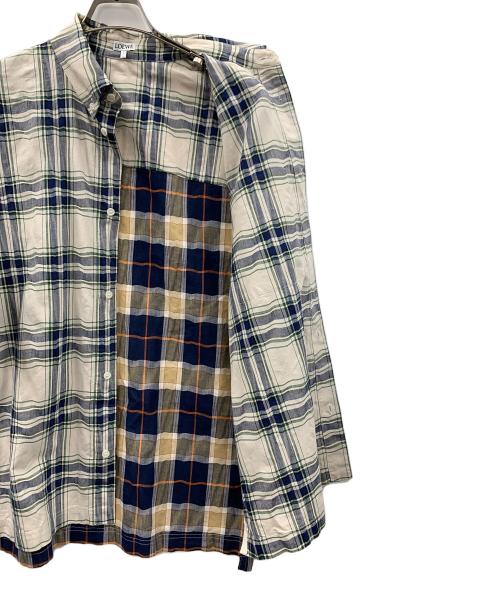 LOEWE（ロエベ）LOEWE (ロエベ) 半袖シャツ アイボリー×ブルー サイズ:37の古着・服飾アイテム