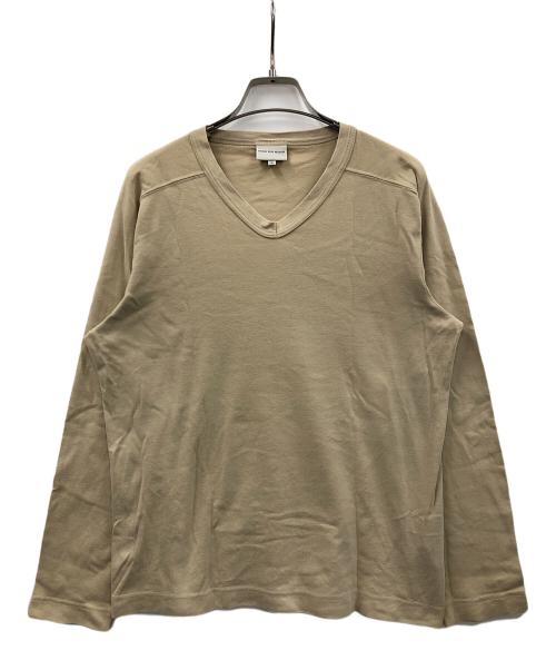 DRIES VAN NOTEN（ドリスヴァンノッテン）DRIES VAN NOTEN (ドリスヴァンノッテン) Vネックカットソー ベージュ サイズ:Lの古着・服飾アイテム