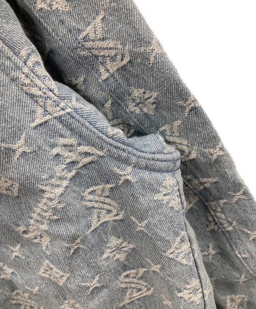 SUPPLIER（サプライヤー）SUPPLIER (サプライヤー) ジップパーカー MONOGRAM DENIM HOODIE（モノグラム デニム フーディ） スカイブルー サイズ:Sの古着・服飾アイテム