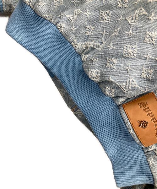 SUPPLIER（サプライヤー）SUPPLIER (サプライヤー) ジップパーカー MONOGRAM DENIM HOODIE（モノグラム デニム フーディ） スカイブルー サイズ:Sの古着・服飾アイテム