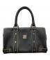 MCM（エムシーエム）の古着「ハンドバッグ Black Leather Studdes Frame Bag（ブラック レザー スタッデッド フレーム バッグ）」｜ブラック