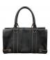 中古・古着 MCM (エムシーエム) ハンドバッグ Black Leather Studdes Frame Bag（ブラック レザー スタッデッド フレーム バッグ） ブラック サイズ:実寸サイズにてご確認ください。：12000円