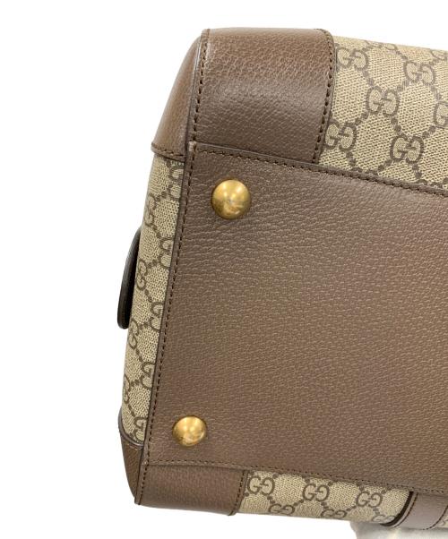 GUCCI（グッチ）GUCCI (グッチ) ダッフルバッグ ボストンバッグ GG スプリーム ブラウン サイズ:実寸サイズにてご確認ください。の古着・服飾アイテム
