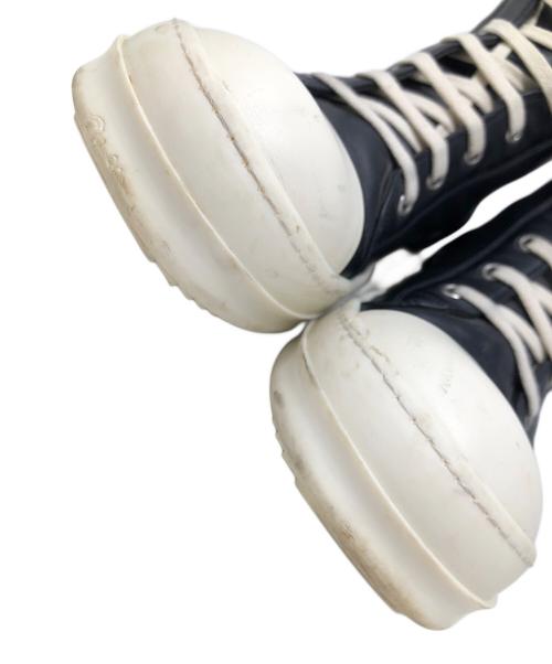 RICK OWENS（リックオウエンス）RICK OWENS (リックオウエンス) カーフレザー ハイカット スニーカー ラモーンズ ブラック サイズ:43の古着・服飾アイテム