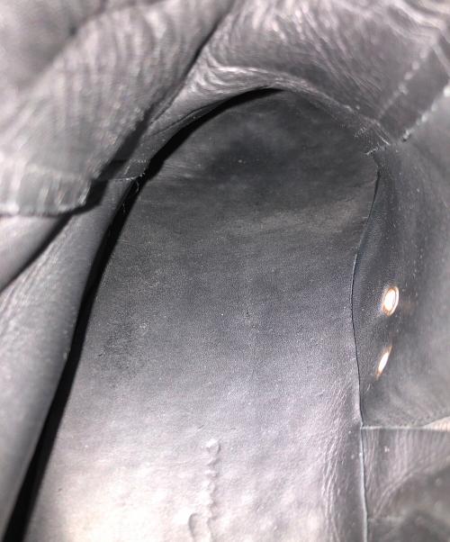 RICK OWENS（リックオウエンス）RICK OWENS (リックオウエンス) カーフレザー ハイカット スニーカー ラモーンズ ブラック サイズ:43の古着・服飾アイテム