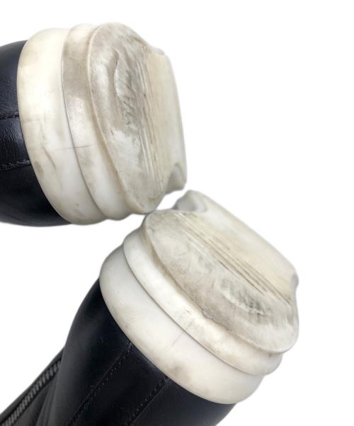 RICK OWENS（リックオウエンス）RICK OWENS (リックオウエンス) カーフレザー ハイカット スニーカー ラモーンズ ブラック サイズ:43の古着・服飾アイテム