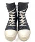 RICK OWENS (リックオウエンス) カーフレザー ハイカット スニーカー ラモーンズ ブラック サイズ:43：80000円