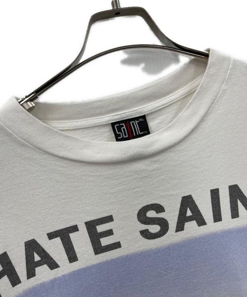 SAINT MICHAEL（セントマイケル）SAINT MICHAEL (セントマイケル) Tシャツ HATE SHEEP（ヘイト シープ） ホワイト サイズ:XLの古着・服飾アイテム