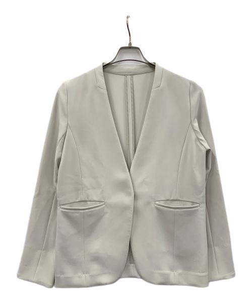 SOEJU（ソージュ）SOEJU (ソージュ) ノーカラージャケット ライトグレー サイズ:Mの古着・服飾アイテム