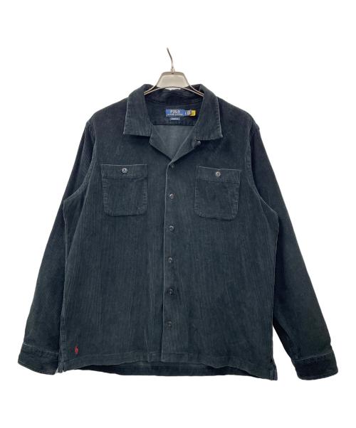 POLO RALPH LAUREN（ポロ・ラルフローレン）POLO RALPH LAUREN (ポロ・ラルフローレン) コーデュロイシャツジャケット ブラック サイズ:Lの古着・服飾アイテム