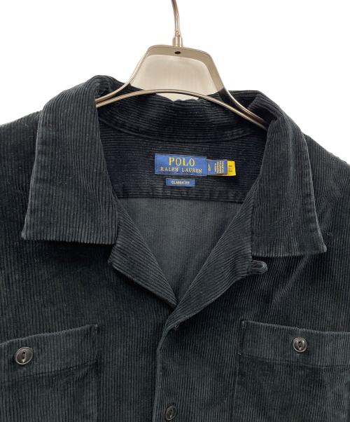 POLO RALPH LAUREN（ポロ・ラルフローレン）POLO RALPH LAUREN (ポロ・ラルフローレン) コーデュロイシャツジャケット ブラック サイズ:Lの古着・服飾アイテム