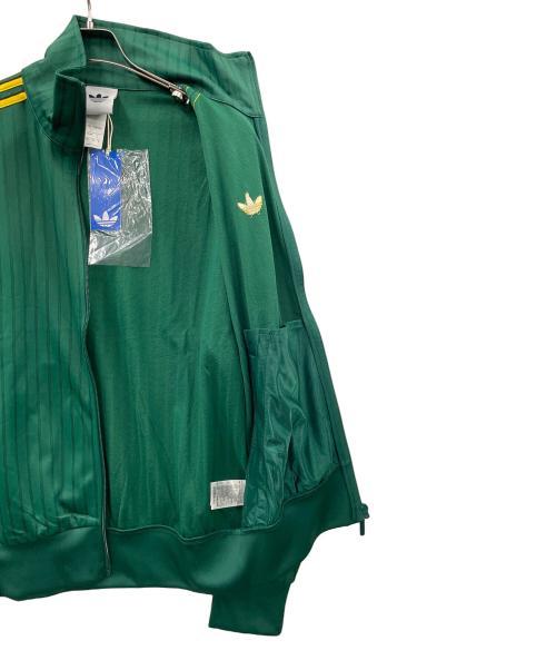 adidas（アディダス）adidas (アディダス) トラックジャケット ファイヤーバード ルーズ ピンストライプ トラックトップ グリーン×イエロー サイズ:M 未使用品の古着・服飾アイテム