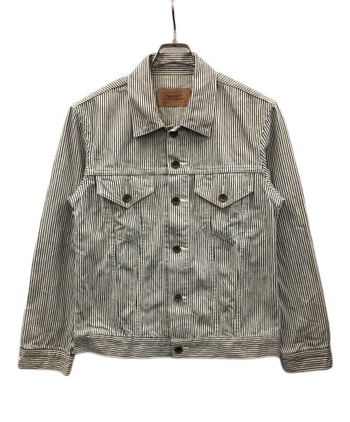 LEVI'S（リーバイス）LEVI'S (リーバイス) トラッカージャケット ホワイト×ブラック サイズ:Mの古着・服飾アイテム
