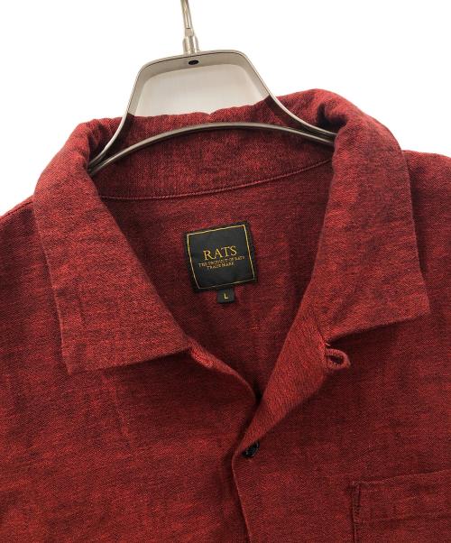RATS（ラッツ）RATS (ラッツ) オープンカラーシャツ 23SS NATIVE JAQUARD SHIRT（2023年春夏 ネイティブ ジャガード シャツ） レッド サイズ:Lの古着・服飾アイテム