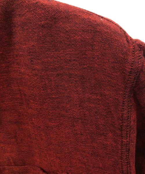 RATS（ラッツ）RATS (ラッツ) オープンカラーシャツ 23SS NATIVE JAQUARD SHIRT（2023年春夏 ネイティブ ジャガード シャツ） レッド サイズ:Lの古着・服飾アイテム