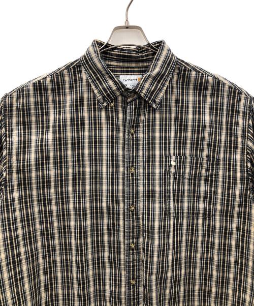 CarHartt（カーハート）CarHartt (カーハート) 半袖シャツ ベージュ×ブラック サイズ:XXL TALLの古着・服飾アイテム