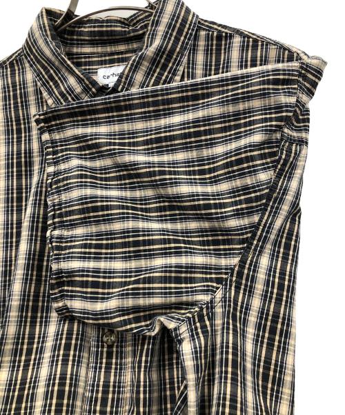 CarHartt（カーハート）CarHartt (カーハート) 半袖シャツ ベージュ×ブラック サイズ:XXL TALLの古着・服飾アイテム