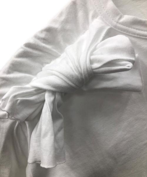 TAO COMME des GARCONS（タオ コムデギャルソン）TAO COMME des GARCONS (タオ コムデギャルソン) 綿天竺 リボンモチーフ長袖カットソー ホワイト サイズ:Lの古着・服飾アイテム